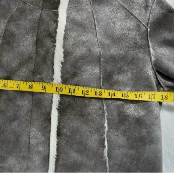 PECK & PECK Weekend Women Faux Fur Lined Soft Grey Reversible Jacket, Sz… - Picture 8 of 13